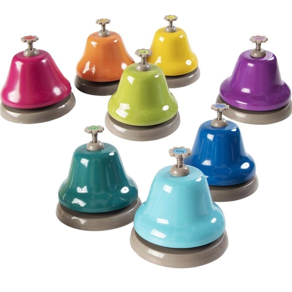 Fat Brain Toys Rainbow Music Desk Bells - Beginner Music Set in C Major, Ages 3+ - Picture 4 of 8